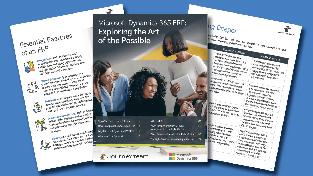 Dynamics 365 ERP - Exploring the Art of the Possible guide cover