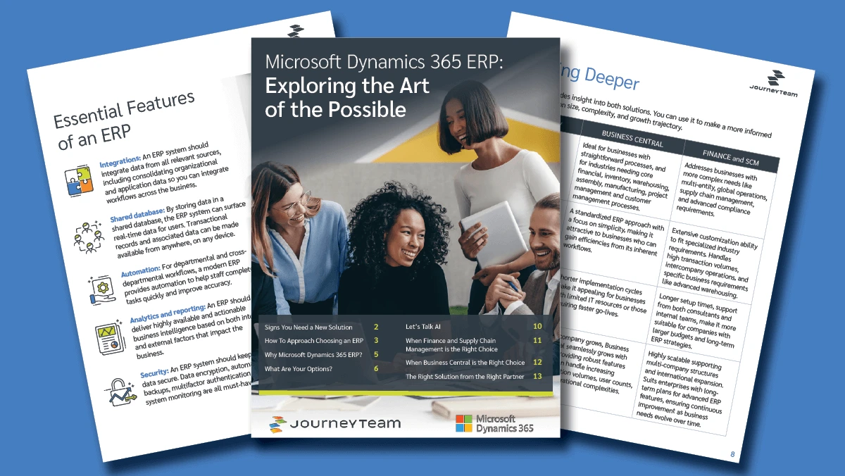 Dynamics 365 ERP - Exploring the Art of the Possible guide cover